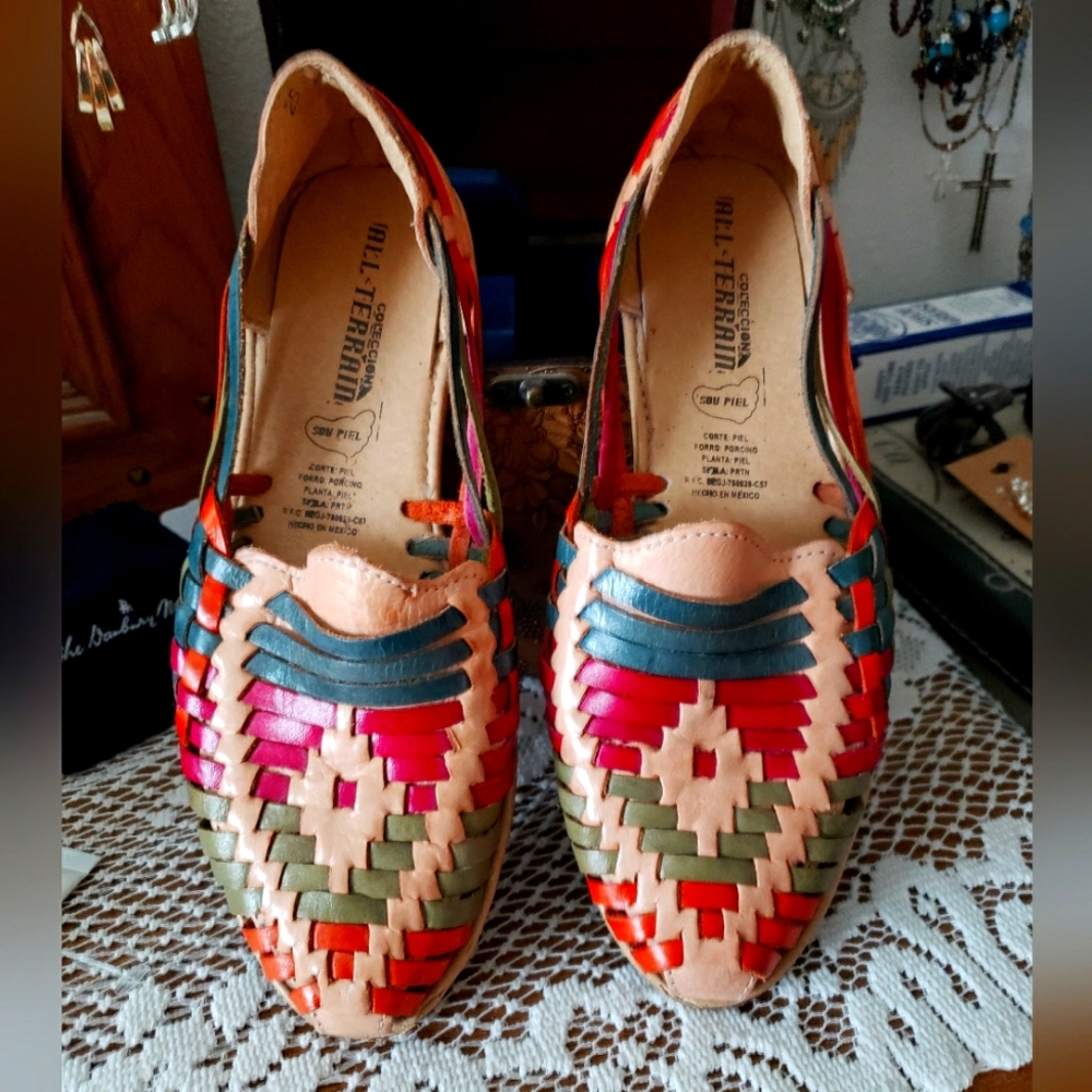 Multicolored Mexican Leather Shoes